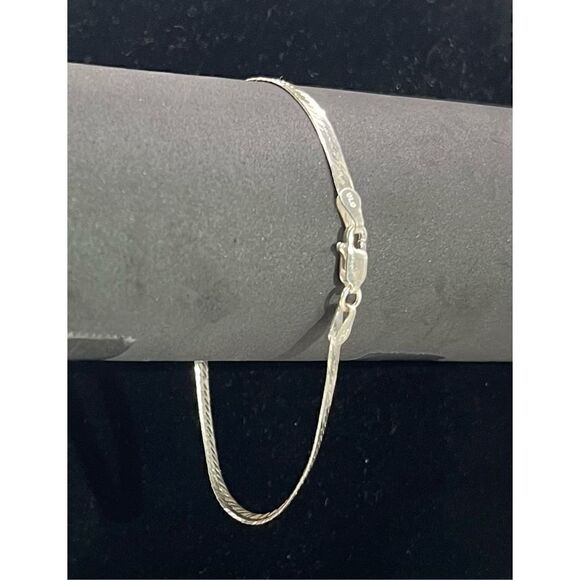 ACJ# Italian Sterling 925 Silver 7” Elegant Bracelet - Picture 3 of 9